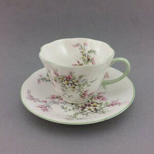Floral Flower Teacup and Saucer by Queen's Rosina Vintage Girlcore